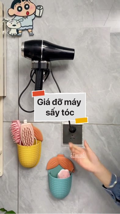 Giá đỡ máy sấy tóc #VideoHangGiaDung#shopeestyle#ShopeeVideo#ShopeeCreator #LuotVuiMuaLien #diumi4