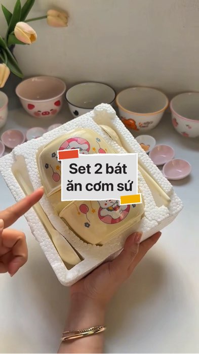 ￼Set 2 bát ăn cơm sứ #VideohangTieuDung #shopeestyle#ShopeeVideo#ShopeeCreator #LuotvuiMuaLien#KOLUyTin#Videomuasam #SandealcungKOL #diumi185