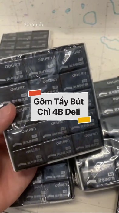 ￼Gôm Tẩy Bút Chì 4B Deli #videohangvanphongpham#shopeestyle#ShopeeVideo#ShopeeCreator #LuotVuiMuaLien #diumi218