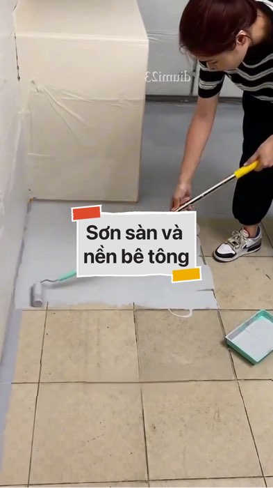 Sơn sàn và nền bê tông #VideohangNhaCua#shopeestyle#ShopeeVideo#ShopeeCreator #LuotVuiMuaLien#KOLUyTin#Videomuasam #SandealcungKOL #diumi338