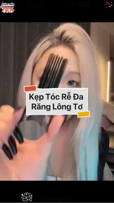 Kẹp Tóc Rễ Đa Răng Lông Tơ - Cố Định Và Uốn Tóc #VideohangLamDep#shopeestyle#ShopeeVideo#ShopeeCreator #LuotVuiMuaLien#KOLUyTin#Videomuasam #diumi353