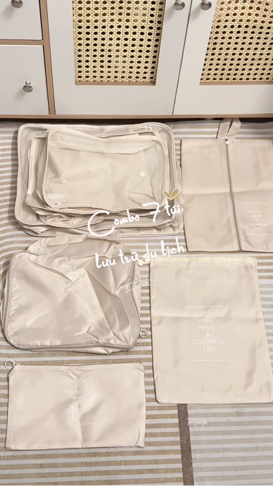 Combo 7 túi đựng đồ du lịch #combo7tui #tuidulich #tuiluutru #KOCUyTin #shoppe