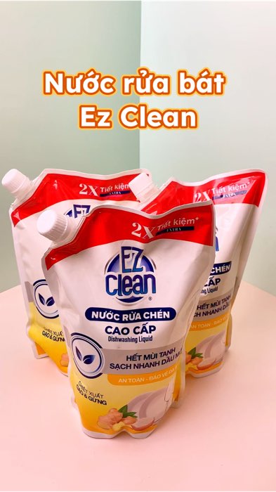 Nước rửa chén bát gốc thực vật Ez Clean #ShopeeVideo #ShopeeCreator #LuotVuiMuaLien #shopthinhhanh #SandealcungKOL #KOLUyTin #ezclean #nuocruabat