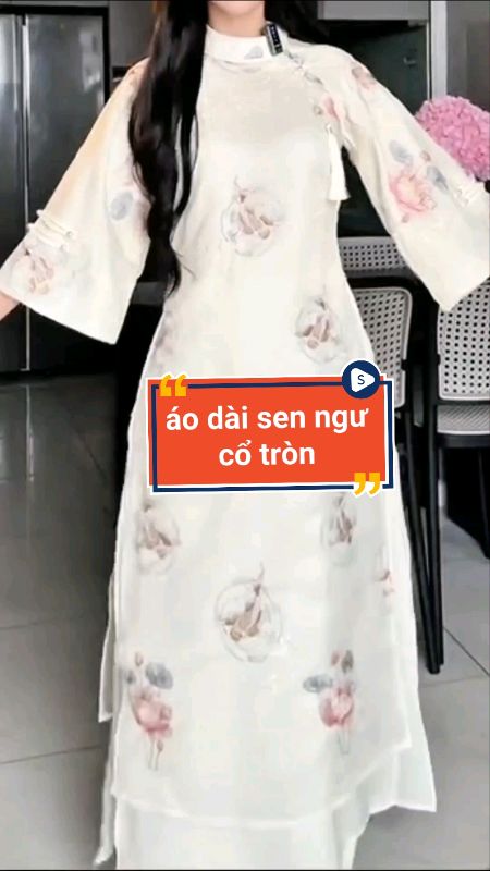 Áo dài sen ngư cổ tròn #aodai #aodaitet #HangMoiVe #ShopeeCreator #LuotVuiMuaLien #shopeevideo #videohangthoitrang