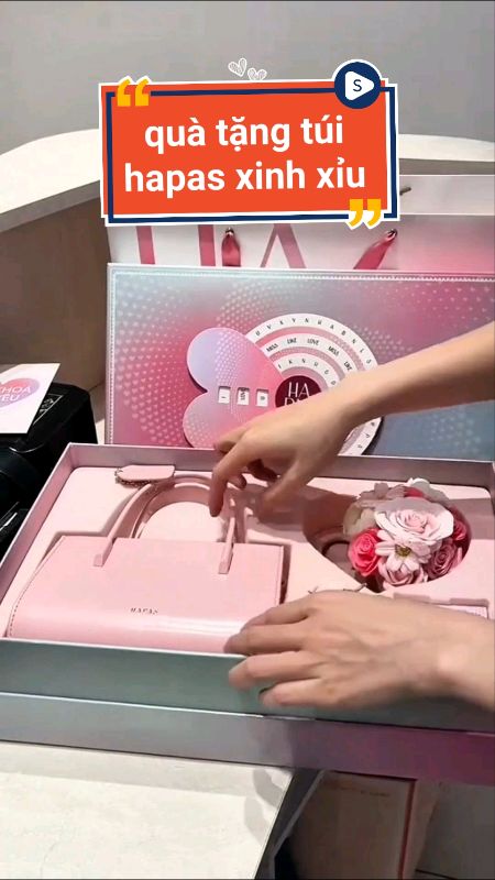 Túi quà tặng Hapas valentine hoặc 8 tháng 3 hay mua làm quà quá hợp, lại siêu đẹp, siêu sang  #ShopeeCreator #shopeevideo #LuotVuiMuaLien #HangMoiVe