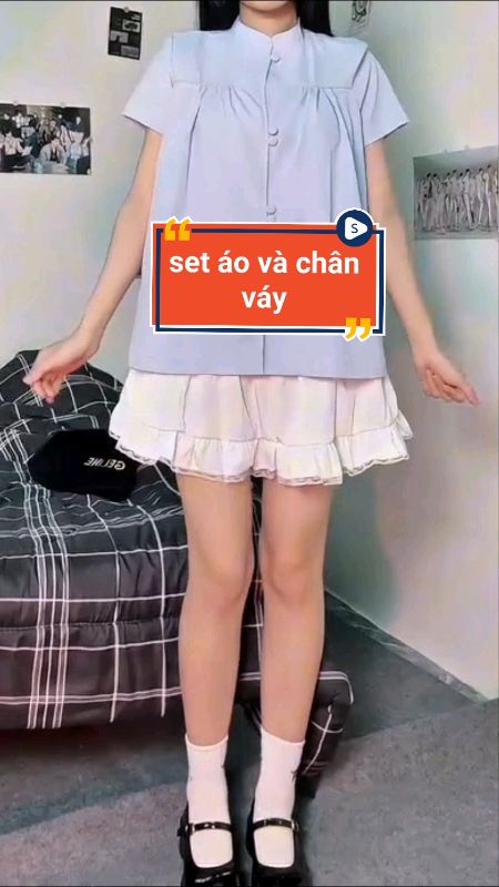 Set áo và chân váy có tách lẻ #setdoxinh #chanvay #Ao #videothoitrangnu #LuotVuiMuaLien #ShopeeCreator