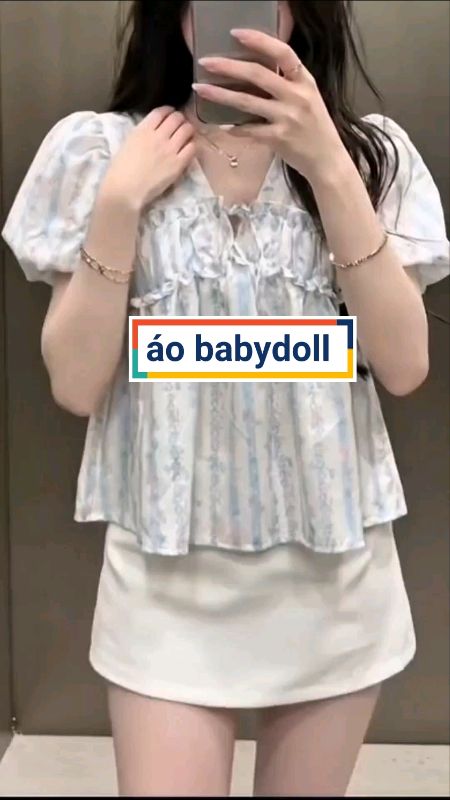 áo babydoll xinh xắn #aobabydoll #aokieu #VideohangThoiTrang #LuotVuiMuaLien #shopeevideo