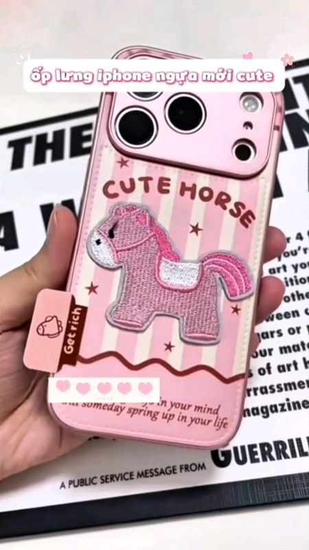 Ốp lưng iphone ngựa hồng mới cute #oplungiphone #oplungiphonedep #ShopeeCreator #LuotVuiMuaLien #HangMoiVe