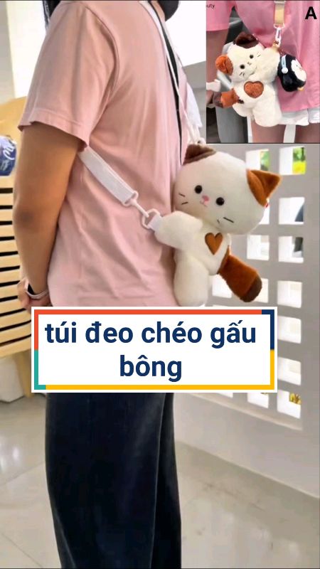 Túi đeo gấu bông #tuixach #tuideocheo #LuotVuiMuaLien #shopeevideo #ShopeeCreator
