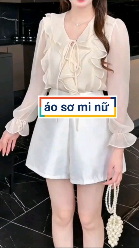 Áo sơ mi nữ tơ hạt ánh kiem style hàn quốc #aokieunu #aosominu #HangMoiVe #ShopeeaCreator #SandealcungKOL #LuotVuiMuaLien #videohangThoiTrang