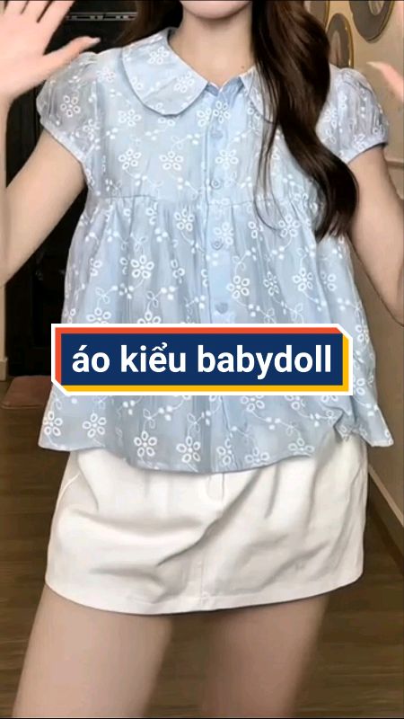 Áo babydoll hoa xinh xắn #aobabydoll #aokieunu #VideohangThoiTrang #LuotVuiMuaLien #ShopeeVideo #HangMoiVe #ShopeeCreator