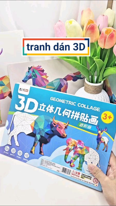 Trò chơi cắt dán 3D hình học #trochoichobe #tranhdanchobe #HangMoiVe #ShopeeVideo #LuotVuiMuaLien #ShopeeCreator #SandealcungKOL