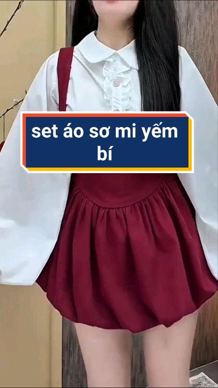 set áo sơ mi yếm bí #damvaynu #LuotVuiMuaLien #SandealcungKOL