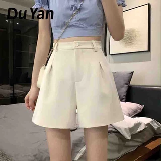 Quần short nữ DU YAN lưng cao ống rộng thời trang Hàn Quốc