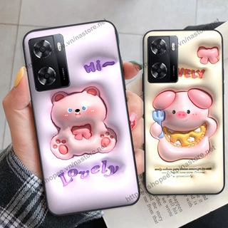 Ốp lưng Oppo A57 2022 - Oppo A57 4G - Oppo A77s heo vàng, gấu dâu lotso xinh xắn cute giá rẻ