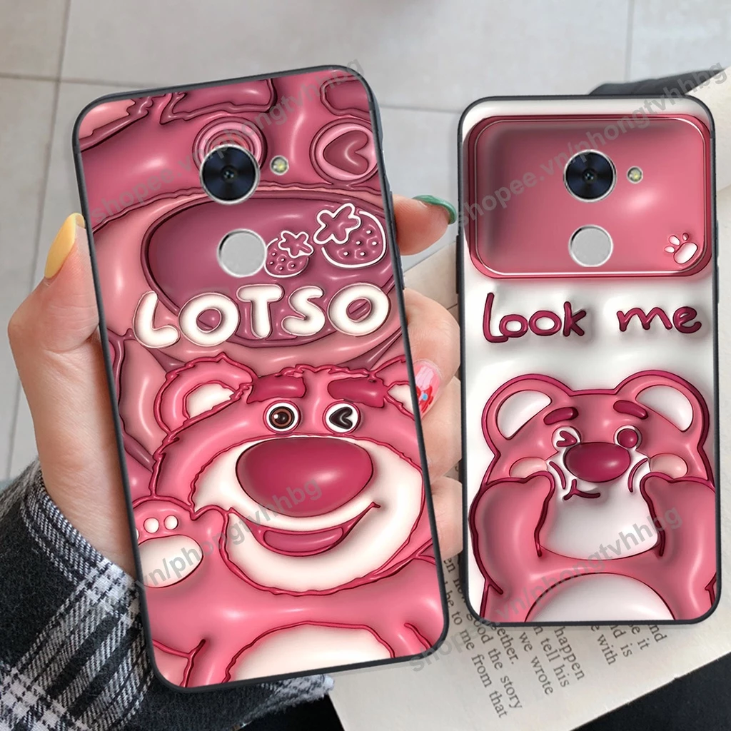 Ốp lưng Huawei Y7 Prime - GR5 2017 GẤU DÂU LOTSO cực hot hit, mẫu hot cute rẻ cực đẹp