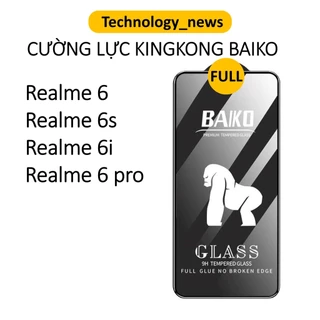 Cường lực Kingkong Baiko Realme 6, Realme 6 pro, Realme 6i, Realme 6s siêu cứng siêu mượt kính full màn hình