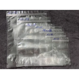 1KG TÚI ZIP HAI MẶT TRONG SUỐT ĐÁY ĐỨNG, TÚI ZIPPER ĐỰNG THỰC PHẨM ĐỦ SIZE