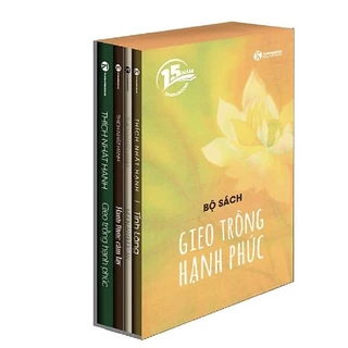 Sách - [Boxset 04 cuốn của thầy Thích Nhất Hạnh] Gieo trồng hạnh phúc – Hạnh phúc cầm tay – Tĩnh lặng – Muốn an được an