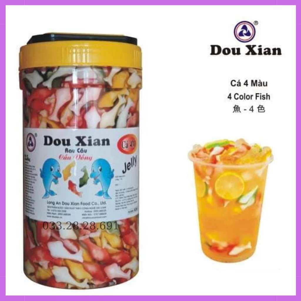 Thạch Dou xian Cá 4 MÀU 2.5KG