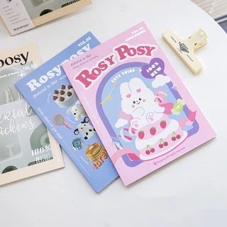 Sticker cute/Sổ sticker hình dán 20 trang dễ thương trang trí sổ planner bullet journal RosyPosy Tẻn Tẻn