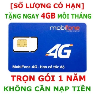 [ Trọn Gói 1 Năm ] Sim 4G Mobifone MDt250A MDT255 Miễn Phí Data Truy Cập Mạng Sài Thả Ga 12 Tháng