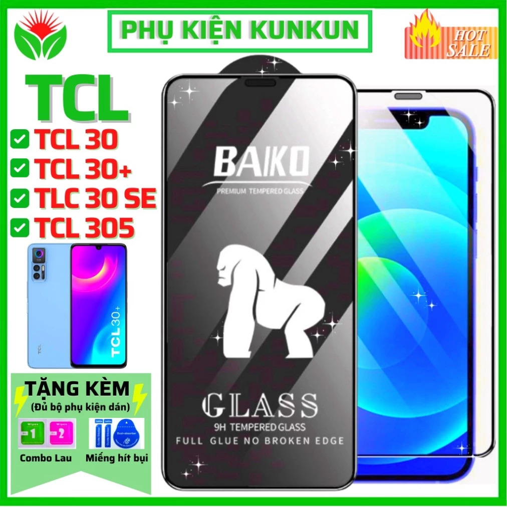 Kính cường lực TCL 305 TCL 30+ TCL 30 SE TCL 30 Plus TCL 40 NXTPAPER TCL406s Hiệu BaiKo Chính Hãng