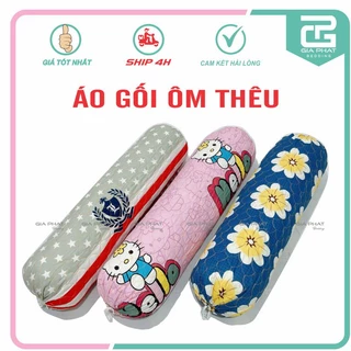 Áo gối ôm thêu 2 lớp chân Gòn 35x100cm