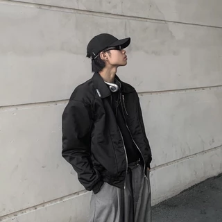 PROJECT 95 - ÁO KHOÁC FORM NGẮN PIPED SEAM BOMBER CỔ BẺ