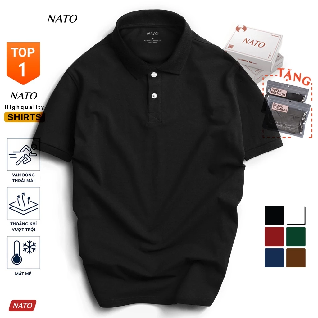 Áo Thun Polo Nam BASIC Vải Cotton Cá Sấu Cao Cấp Basic Đẹp Tay Ngắn Có Cổ Màu Trắng Đen Đỏ Xanh Navy Trơn Họa Tiết NATO