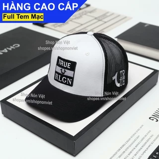 [A69]Mũ Lưỡi Trai Nón Kết Thêu True RLGN Logo Vuông Vải Kaki Cotton Màu Trắng Phối Lưới Đen Form Đứng Thời Trang Cao Cấp