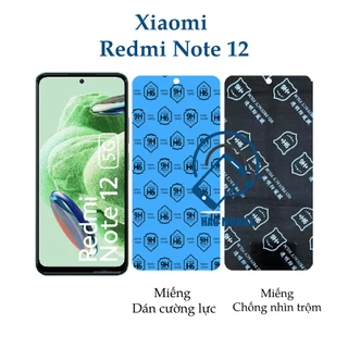 Dán cường lực dẻo nano Xiaomi Redmi Note 12 ( trong suốt và chống nhìn trộm )