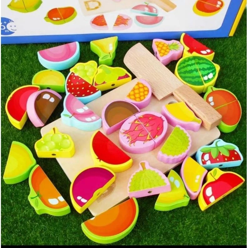 [Kho sỉ] [TUYỂN SỈ] Đồ chơi cắt bánh hoa quả và rau củ cho bé bằng nhựa cao cấp Có Hộp Sang Trọng- Loại Đẹp Happykids