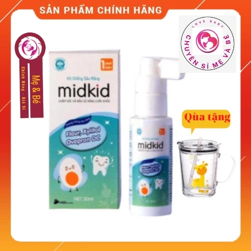 [Tặng Quà] Xịt Chống Sâu Răng MIDKID an toàn tuyệt đối dành cho bé Chai 30ml