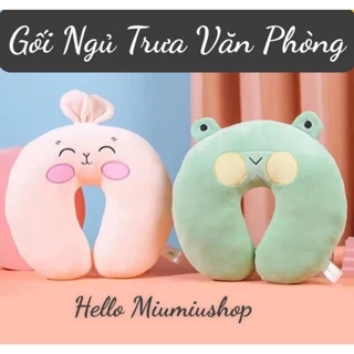 Gối cổ chữ U cao su non Hoạt hình dễ thương  kê cổ chống đau mỏi vai gáy dùng cho văn phòng du lịch quà tặng