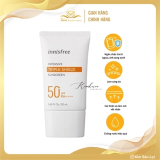 Kem chống nắng Innisfree nâng tone, chống thấm nước, chống lão hóa triple shield intensive sunscreen spf50