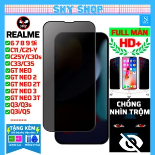 Cường lực chống nhìn trộm Realme C11 C35 C30s C33 C15 C17 C21-Y C25Y Realme 5 5i 5s 6i 6 7 8 9 9i 9Pro GT Neo 2T Q3 Pro