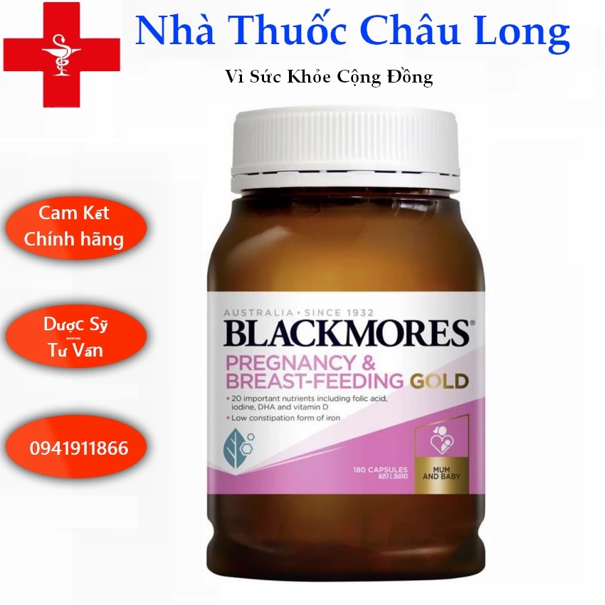 VIÊN UỐNG BỔ SUNG VITAMIN VÀ DHA CHO BÀ BẦU BLACKMORES PREGNANCY & BREAST FEEDING GOLD