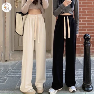 Quần dài ống rộng vải nhung tăm mềm mại lên form chuẩn có size - minhthufashion