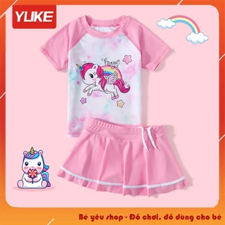 Bộ Đồ Bơi Bé Gái Ngựa PONY-  Váy Bơi Rời Cho Bé Gái Phong Cách Hàn Quốc, Chất Vải Cao Cấp YUKE