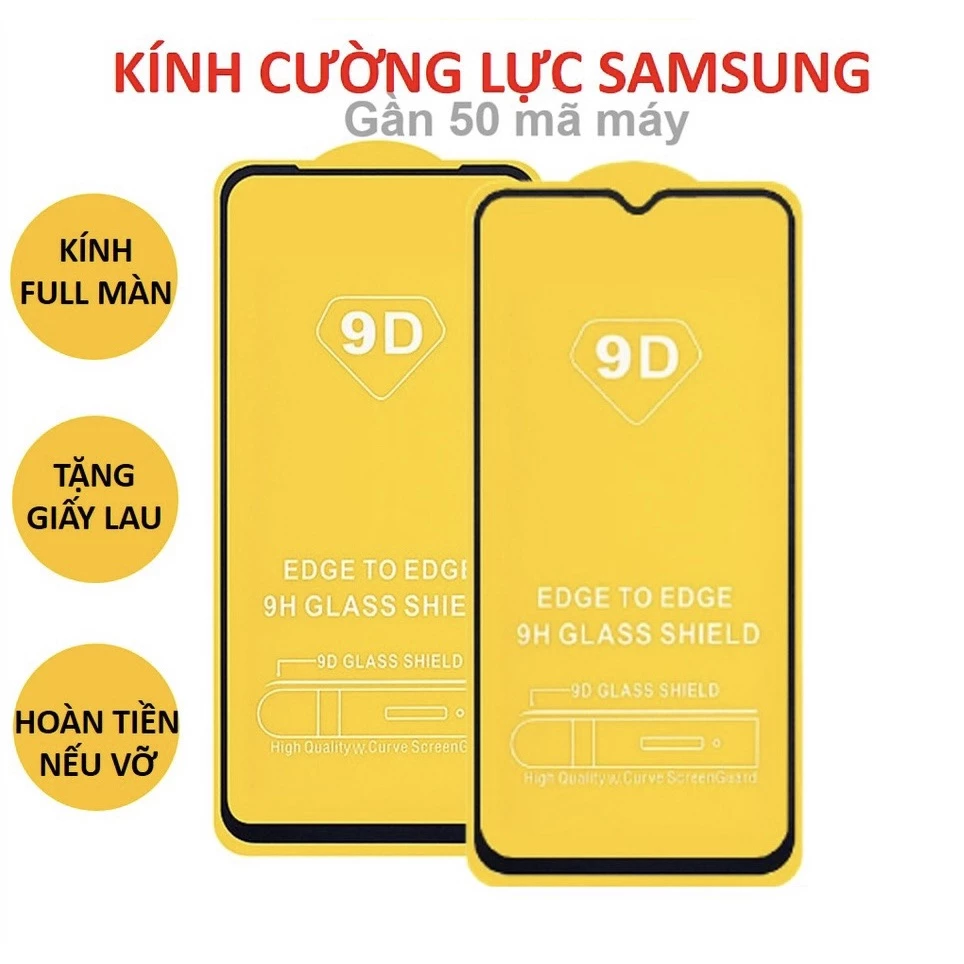 ￼Kính cường lực Samsung Full màn 9D A12,A02s,A02,M02,A32,A52,A31,A51,M21,A21s,A01,A71,M51,A50,A50s,A22,A30s,A70/A20s/A11