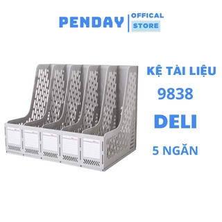 Kệ đựng tài liệu văn phòng deli - 5 ngăn - kệ đựng tài liệu để bàn - khay tài liệu giá rẻ - PENDAY STORE