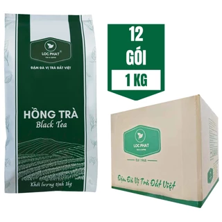 Thùng Hồng Trà Lộc Phát - 1 Kg x 12 Gói - Nguyên Liệu Làm Trà Sữa