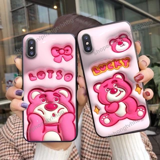 Ốp lưng Iphone X/XS-IPHONE XR-IPHONE XS MAX GẤU DÂU LOTSO cực hot hit, mẫu hot cute rẻ cực đẹp