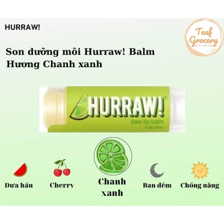 [Tặng kèm 1 son hương cherry] Son dưỡng môi - Hương Chanh Xanh _HURRAW! LIME LIP BALM 4.8g/.17oz