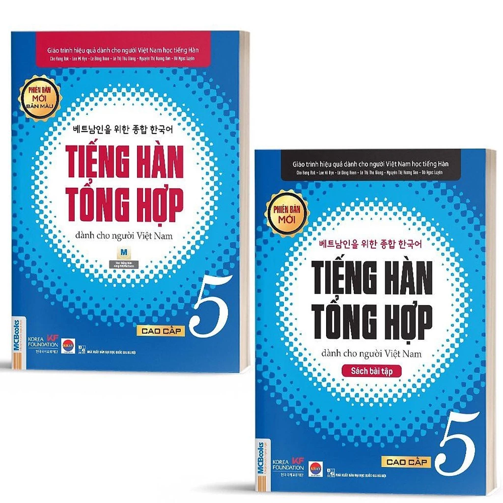 Sách - Combo Giáo Trình Tiếng Hàn Tổng Hợp Dành Cho Người Việt Nam Cao Cấp 5 (Giáo trình và Sách Bài Tập)