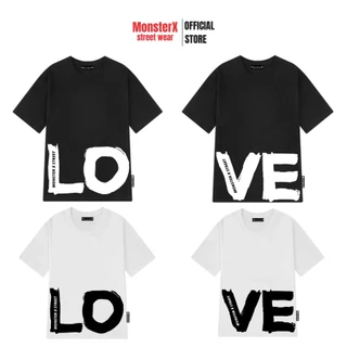 Áo thun unisex MONSTER X STREET LOVE ĐÔI phông tay lỡ nam nữ form rộng Local Brand