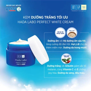 Kem Dưỡng Trắng Da Hoàn Hảo Hada Labo Perfect White 50g ROHTO