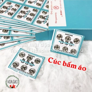 Cúc bấm áo kim loại, nút bấm khuy bấm HOA GẠO GNB6 làm sách vải handmade, đồ dùng gia đình,phụ kiện may