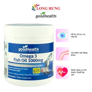 Viên uống GoodHealth Omega 3 Fish Oil 1000mg hỗ trợ tim mạch trí não (150 viên)